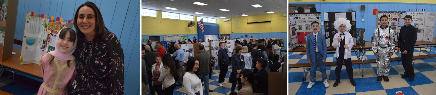 kids in costume standing in front of reports